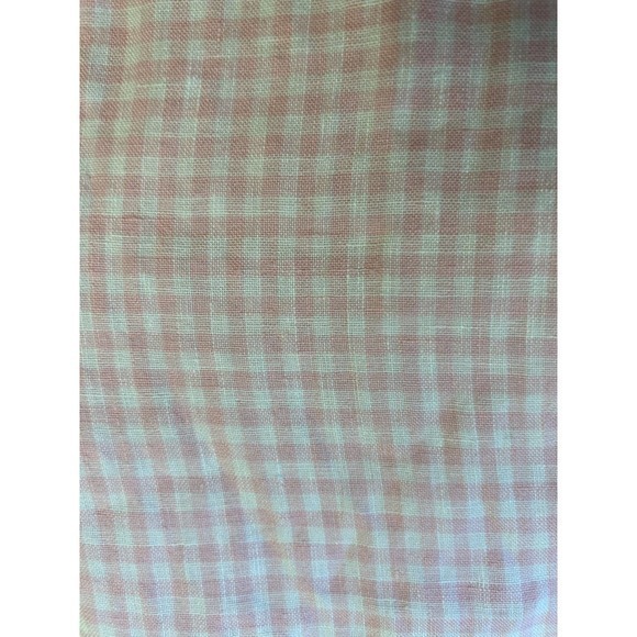 Lands End Mens Irish Linen Gingham Shirt‎ Size 15.5 - 34 Pink White - Picture 5 of 6
